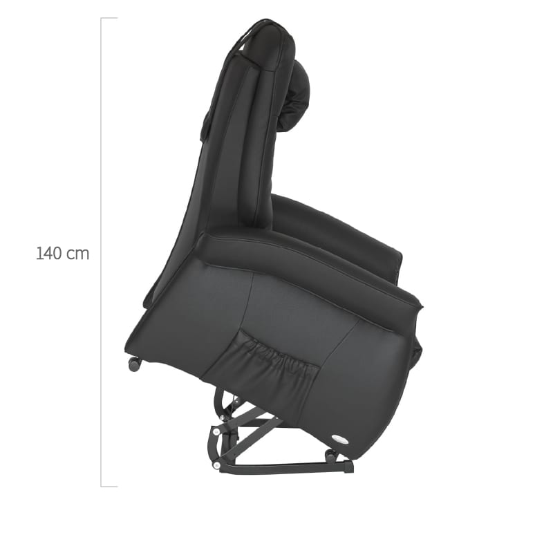 Throner Exklusiv Produktmaße. In maximaler Aufstehhöhe beträgt das Maß 135 cm