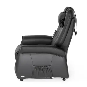 Throner Massagesessel 180° Rund um Ansicht des Sessel in Sitzposition, von links nach rechts und wieder zurück